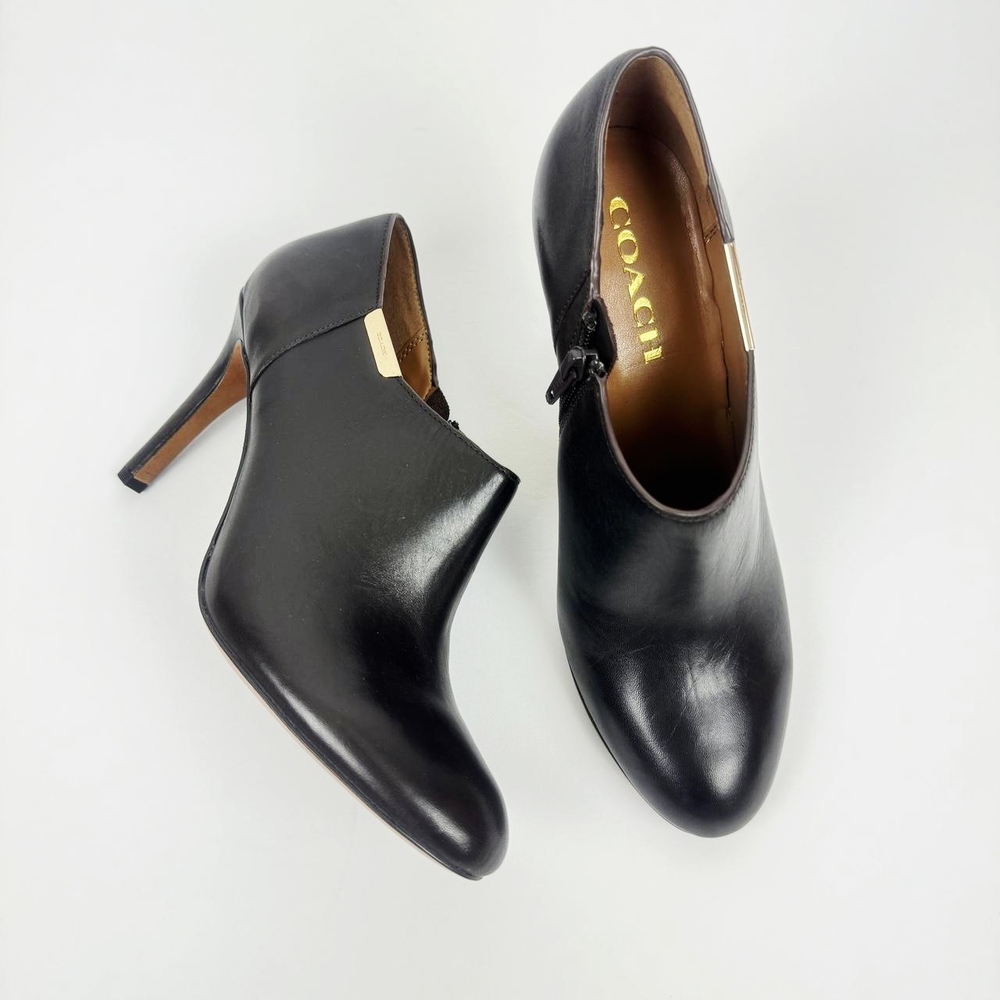 *Coach Black Heeled Ankle Boots